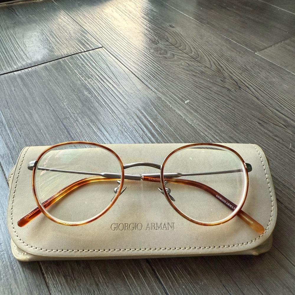 Giorgio Armani Round lenses with Case